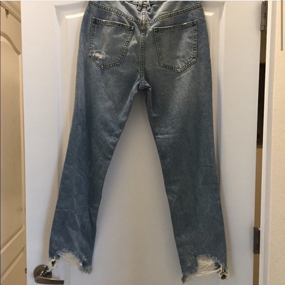 FP chewed up straight leg jeans “WE THE FREE” - Picture 3 of 6